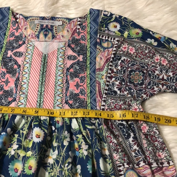 Misslook peasant floral midi dress small - Picture 5 of 9